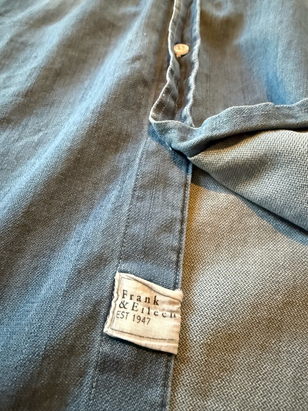 Frank & Eileen Light Blue Denim-Style Button-Down Shirt - Picture 7 of 16